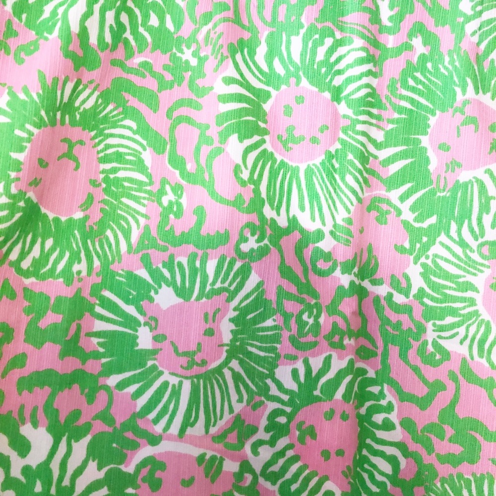 Lilly Pulitzer green sunny side lion skirt size 0 - Picture 4 of 9